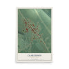 Map of Clarendon, Pennsylvania, 12 x 18 inch unframed archival matte print