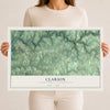 Map of Clarion, Clarion County, Pennsylvania, 12 x 18 inch unframed archival matte print