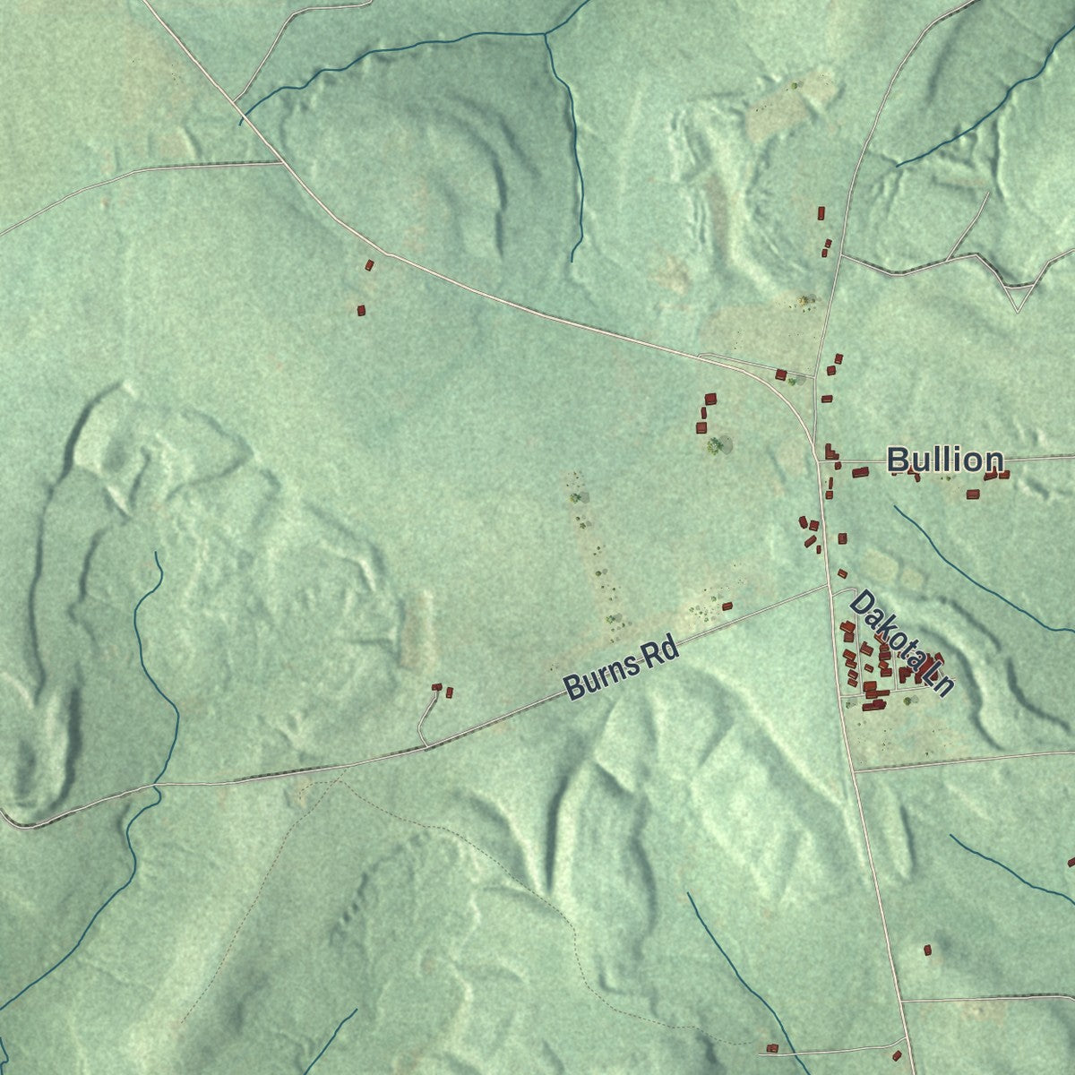 Close-up of the map of Clinton, Venango County, Pennsylvania print showing street and building detail