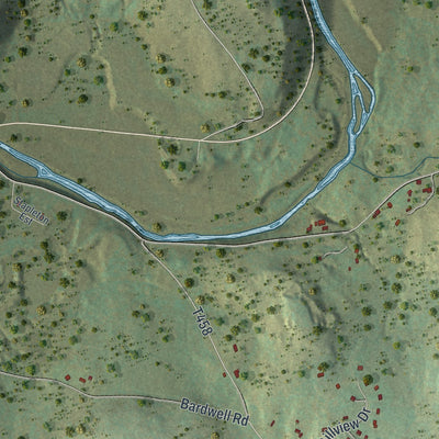 Second close-up of the map of Clinton, Wyoming County, Pennsylvania print showing more streets and buildings