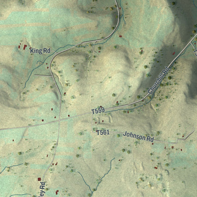 Second close-up of the map of Clymer, Tioga County, Pennsylvania print showing more streets and buildings