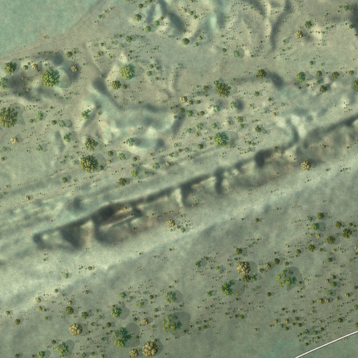 Second close-up of the map of Coaldale, Schuylkill County, Pennsylvania print showing more streets and buildings
