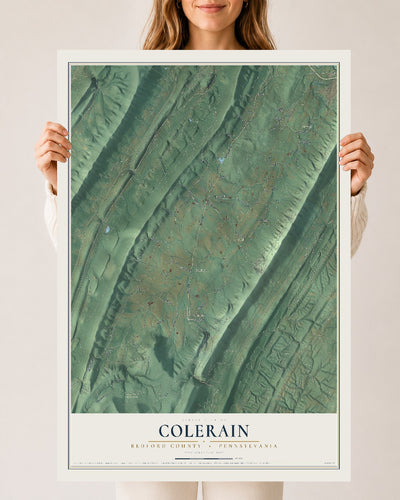Map of Colerain, Bedford County, Pennsylvania, 24 x 36 inch unframed archival matte print