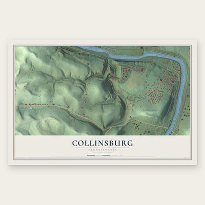 Collinsburg, Pennsylvania map print, the full design