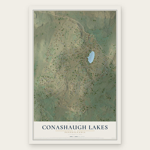 Conashaugh Lakes, Pennsylvania map print, the full design