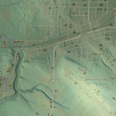Second close-up of the map of Concord, Erie County, Pennsylvania print showing more streets and buildings