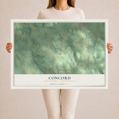 Map of Concord, Erie County, Pennsylvania, 24 x 36 inch unframed archival matte print