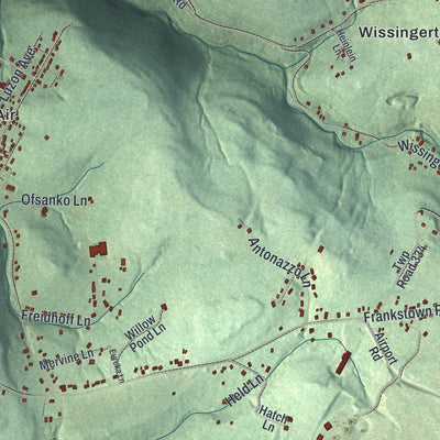 Second close-up of the map of Conemaugh, Cambria County, Pennsylvania print showing more streets and buildings