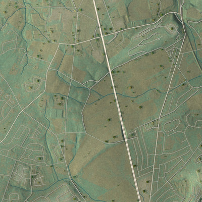 Second close-up of the map of Conewago, York County, Pennsylvania print showing more streets and buildings