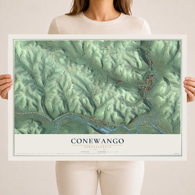 Map of Conewango, Pennsylvania, 18 x 24 inch unframed archival matte print