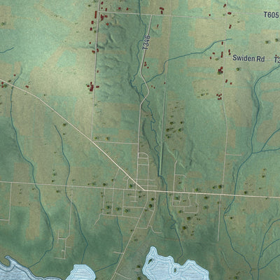 Second close-up of the map of Conneaut, Crawford County, Pennsylvania print showing more streets and buildings