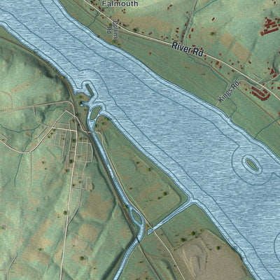 Second close-up of the map of Conoy, Pennsylvania print showing more streets and buildings