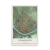 Map of Conshohocken, Pennsylvania, 12 x 18 inch unframed archival matte print