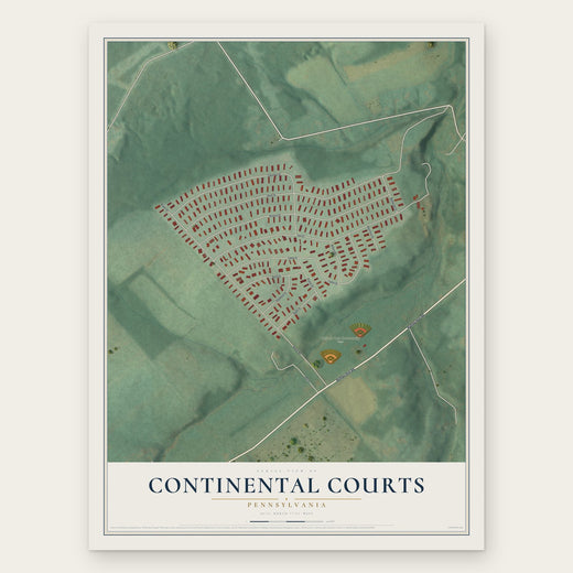 Continental Courts, Pennsylvania map print, the full design
