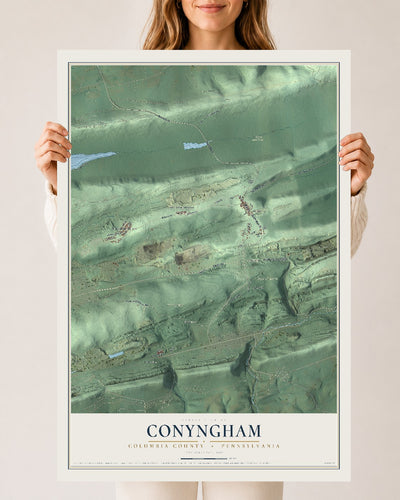 Map of Conyngham, Columbia County, Pennsylvania, 24 x 36 inch unframed archival matte print
