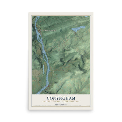 Map of Conyngham, Luzerne County, Pennsylvania, 12 x 18 inch unframed archival matte print