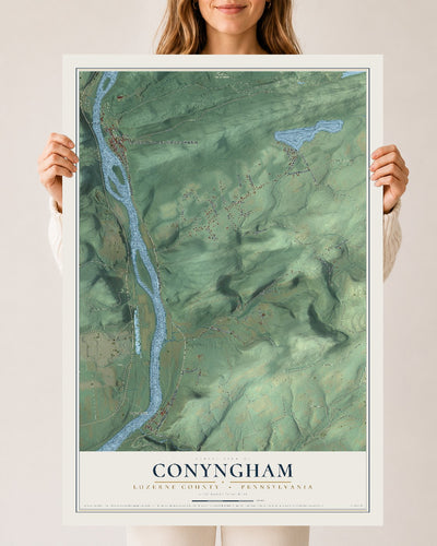 Map of Conyngham, Luzerne County, Pennsylvania, 24 x 36 inch unframed archival matte print
