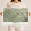 Map of Coolbaugh, Pennsylvania, 12 x 18 inch unframed archival matte print