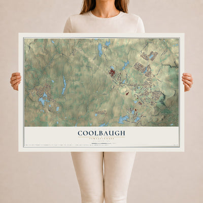 Map of Coolbaugh, Pennsylvania, 24 x 36 inch unframed archival matte print