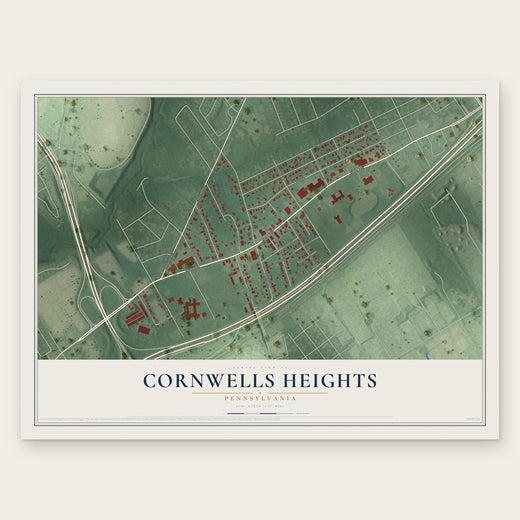 Cornwells Heights, Pennsylvania map print, the full design
