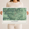 Map of Cranberry, Venango County, Pennsylvania, 12 x 18 inch unframed archival matte print