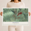 Map of Cressona, Pennsylvania, 12 x 18 inch unframed archival matte print