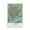 Map of Croydon, Pennsylvania, 12 x 18 inch unframed archival matte print