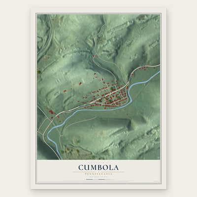 Cumbola, Pennsylvania map print, the full design