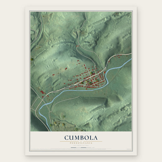 Cumbola, Pennsylvania map print, the full design