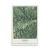 Map of Curtin, Pennsylvania, 12 x 18 inch unframed archival matte print