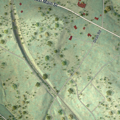 Second close-up of the map of Dalton, Pennsylvania print showing more streets and buildings