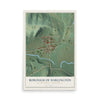 Map of the Borough of Darlington, Beaver County, Pennsylvania, 12 x 18 inch unframed archival matte print