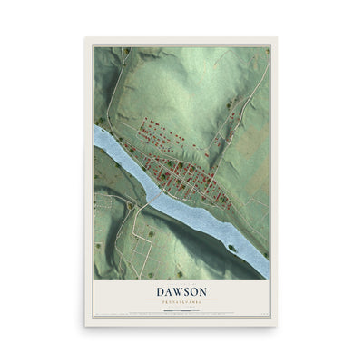 Map of Dawson, Pennsylvania, 12 x 18 inch unframed archival matte print