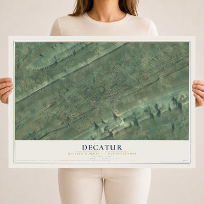Map of Decatur, Mifflin County, Pennsylvania, 18 x 24 inch unframed archival matte print