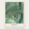 Defiance, Pennsylvania map print, the full design