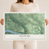 Map of Delaware, Mercer County, Pennsylvania, 12 x 18 inch unframed archival matte print