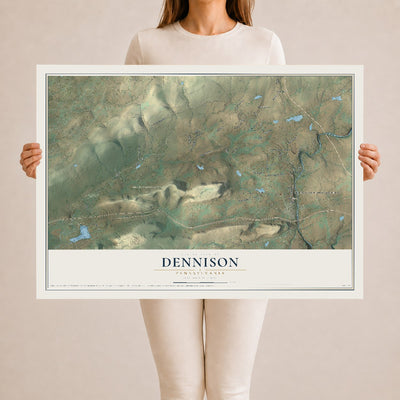 Map of Dennison, Pennsylvania, 24 x 36 inch unframed archival matte print
