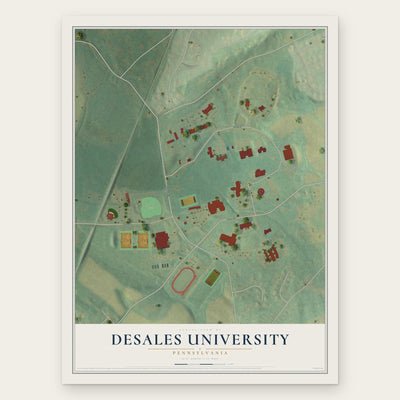 DeSales University, Pennsylvania map print, the full design