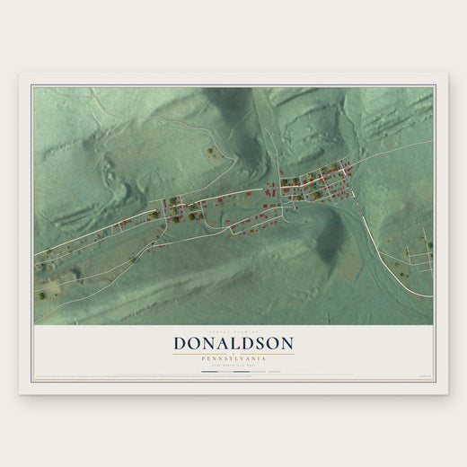 Donaldson, Pennsylvania map print, the full design