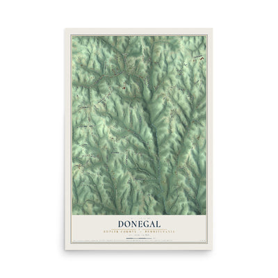 Map of Donegal, Butler County, Pennsylvania, 12 x 18 inch unframed archival matte print
