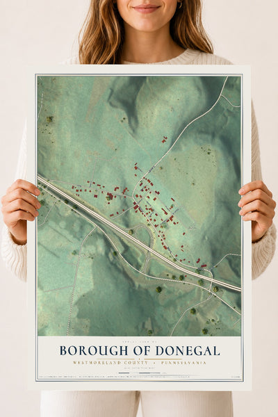 Map of the Borough of Donegal, Westmoreland County, Pennsylvania, 18 x 24 inch unframed archival matte print