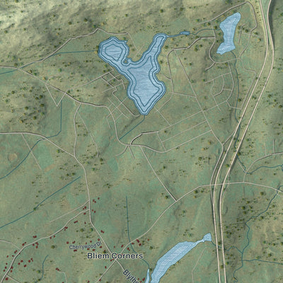 Second close-up of the map of Dorrance, Pennsylvania print showing more streets and buildings