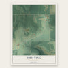Drifting, Pennsylvania map print, the full design