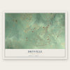 Dryville, Pennsylvania map print, the full design