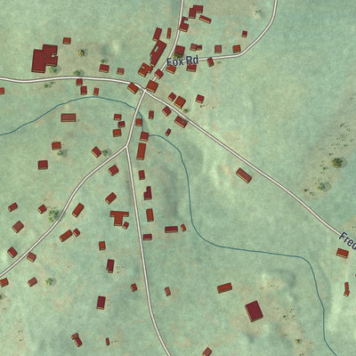 Close-up of the map of Dryville, Pennsylvania print showing street and building detail