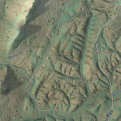 Second close-up of the map of Dublin, Huntingdon County, Pennsylvania print showing more streets and buildings