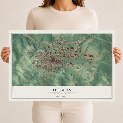 Map of DuBois, Pennsylvania, 12 x 18 inch unframed archival matte print
