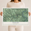Map of Dunkard, Pennsylvania, 12 x 18 inch unframed archival matte print