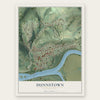 Dunnstown, Pennsylvania map print, the full design