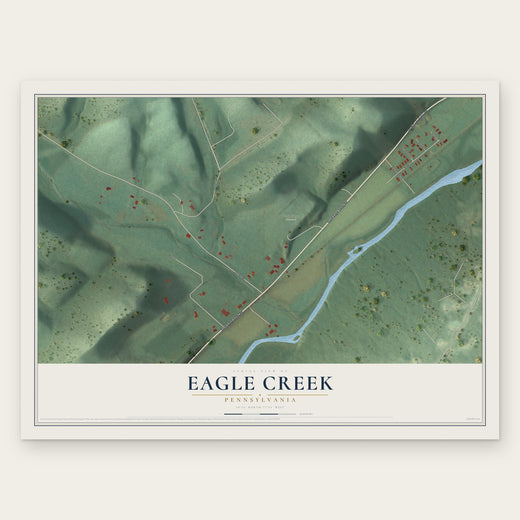Eagle Creek, Pennsylvania map print, the full design